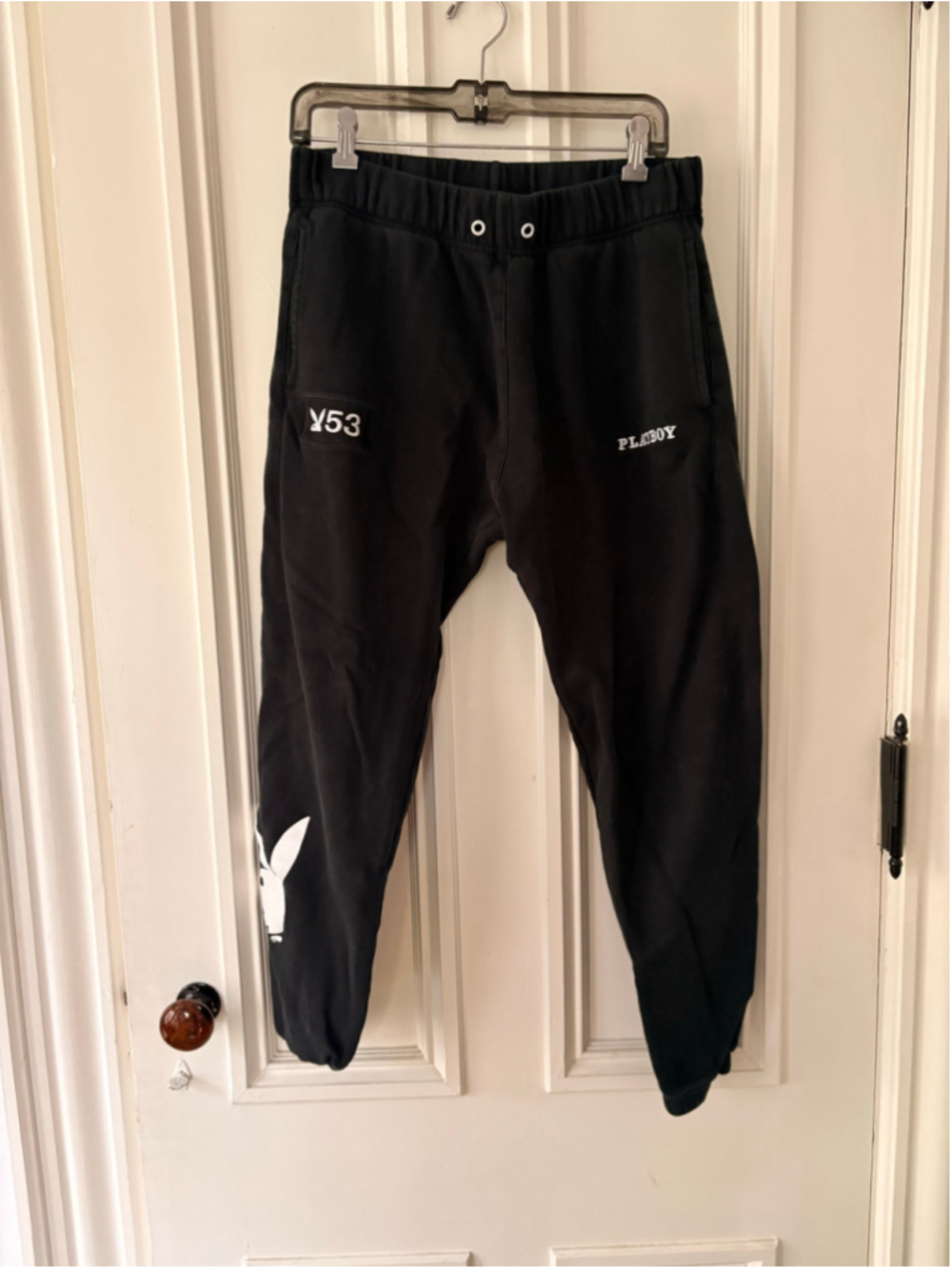 Playboy Black and White Joggers sweatpants Size M